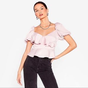 new nasty gal satin blouse
